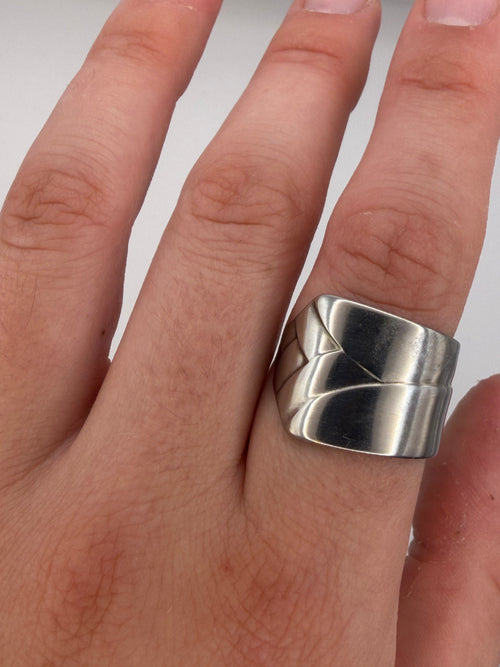 Spoon ring shown on hand
